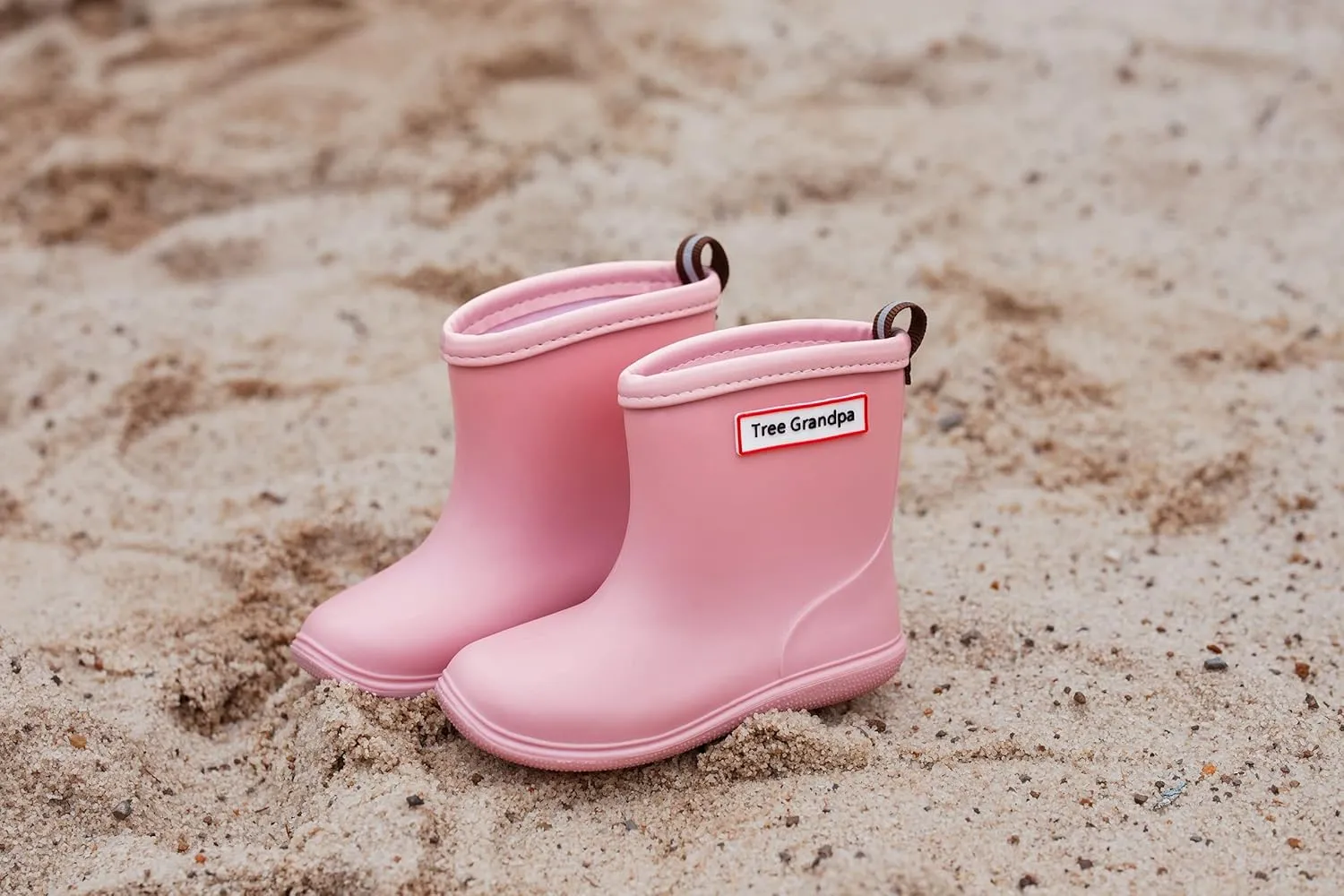 Tree Grandpa Toddler Rain Boots for Boys Girls Waterproof Baby Kids Rain Boots With Easy-on
