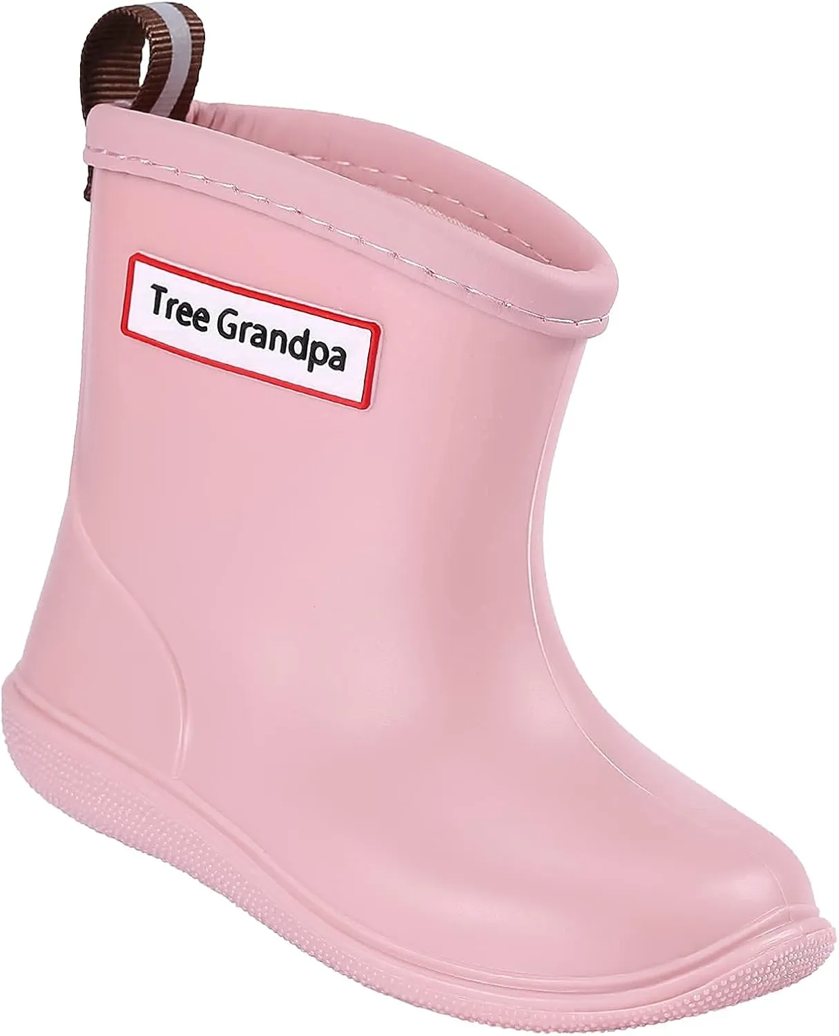 Tree Grandpa Toddler Rain Boots for Boys Girls Waterproof Baby Kids Rain Boots With Easy-on