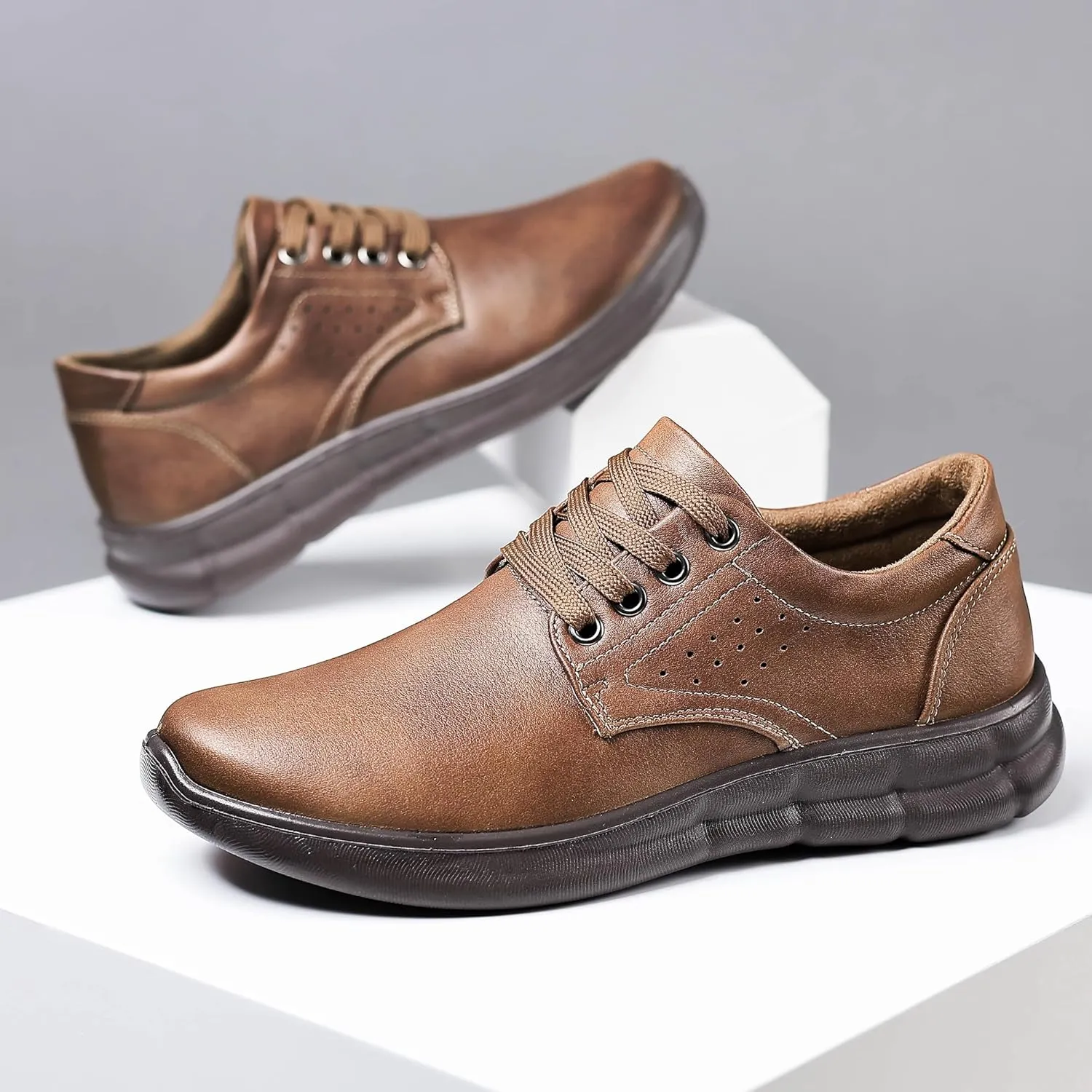Trsorini Mens Fashion Sneakers Lightweight Walking Soft Shoes Comfort Breathable Flats for Male