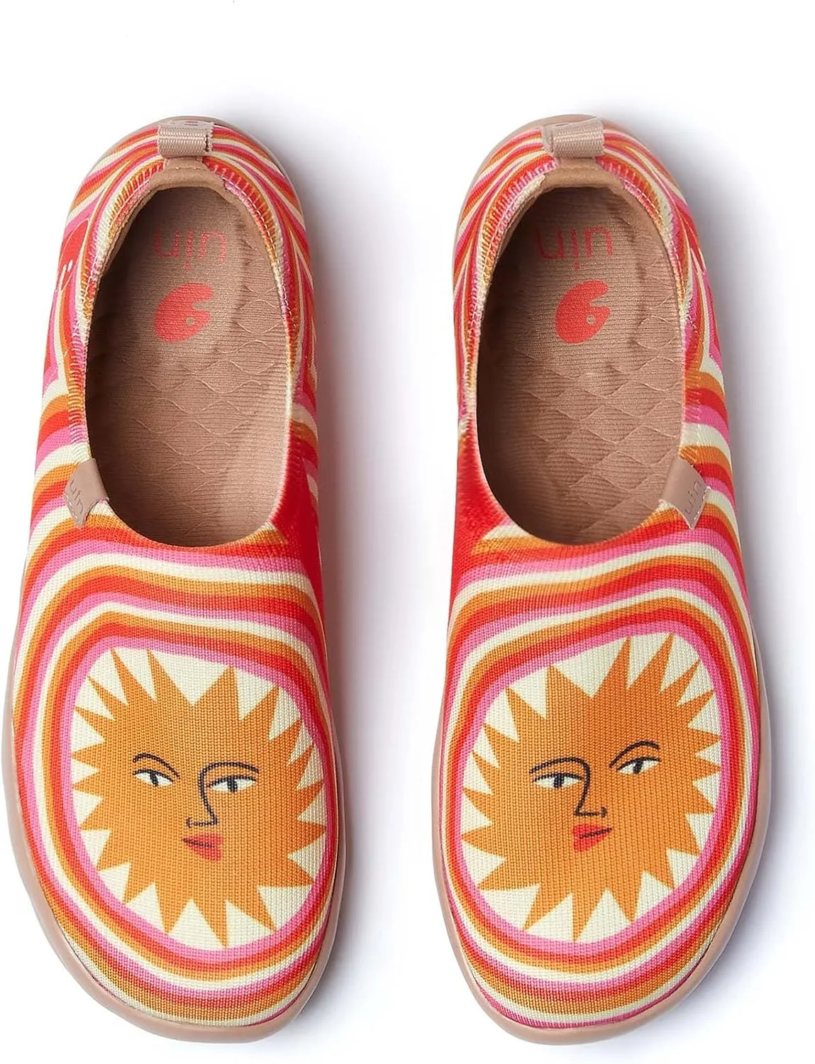 UIN Art Travel Shoes Slip On Knit Comfort Loafers Lightweight Fashion Sneaker Toledo Ⅰ Bodil Jane Sun Rays