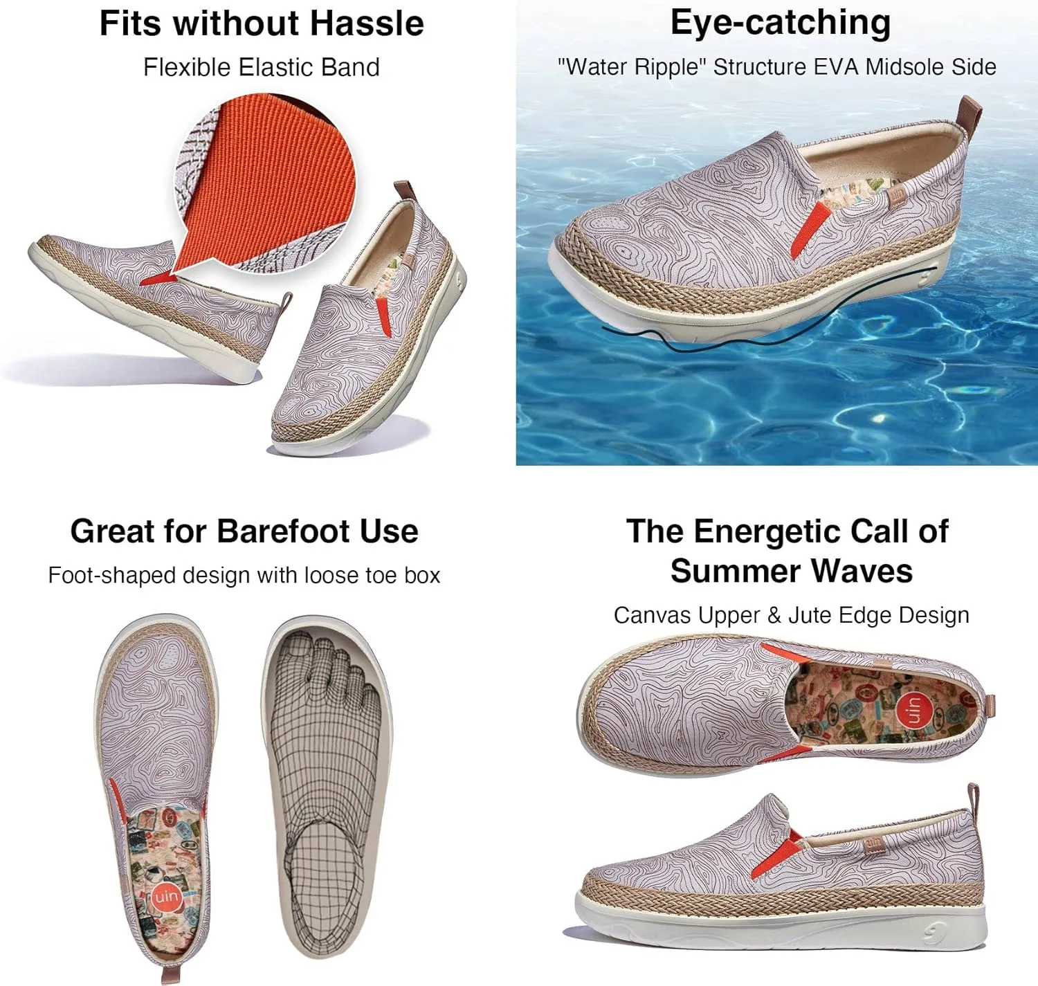 UIN Men's Art Painted Loafers Slip On Casual Travel Shoes Lightweight Comfort Walking Fashion Sneaker Tarragona Series