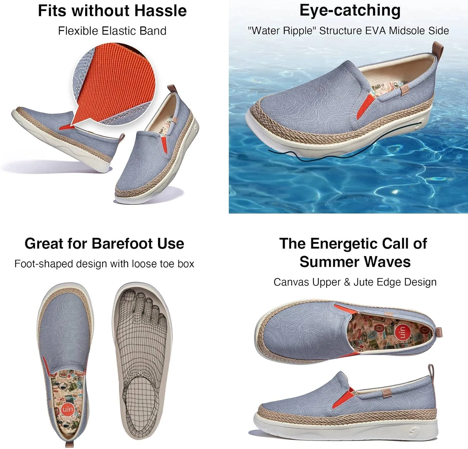 UIN Men's Art Painted Loafers Slip On Casual Travel Shoes Lightweight Comfort Walking Fashion Sneaker Tarragona Series
