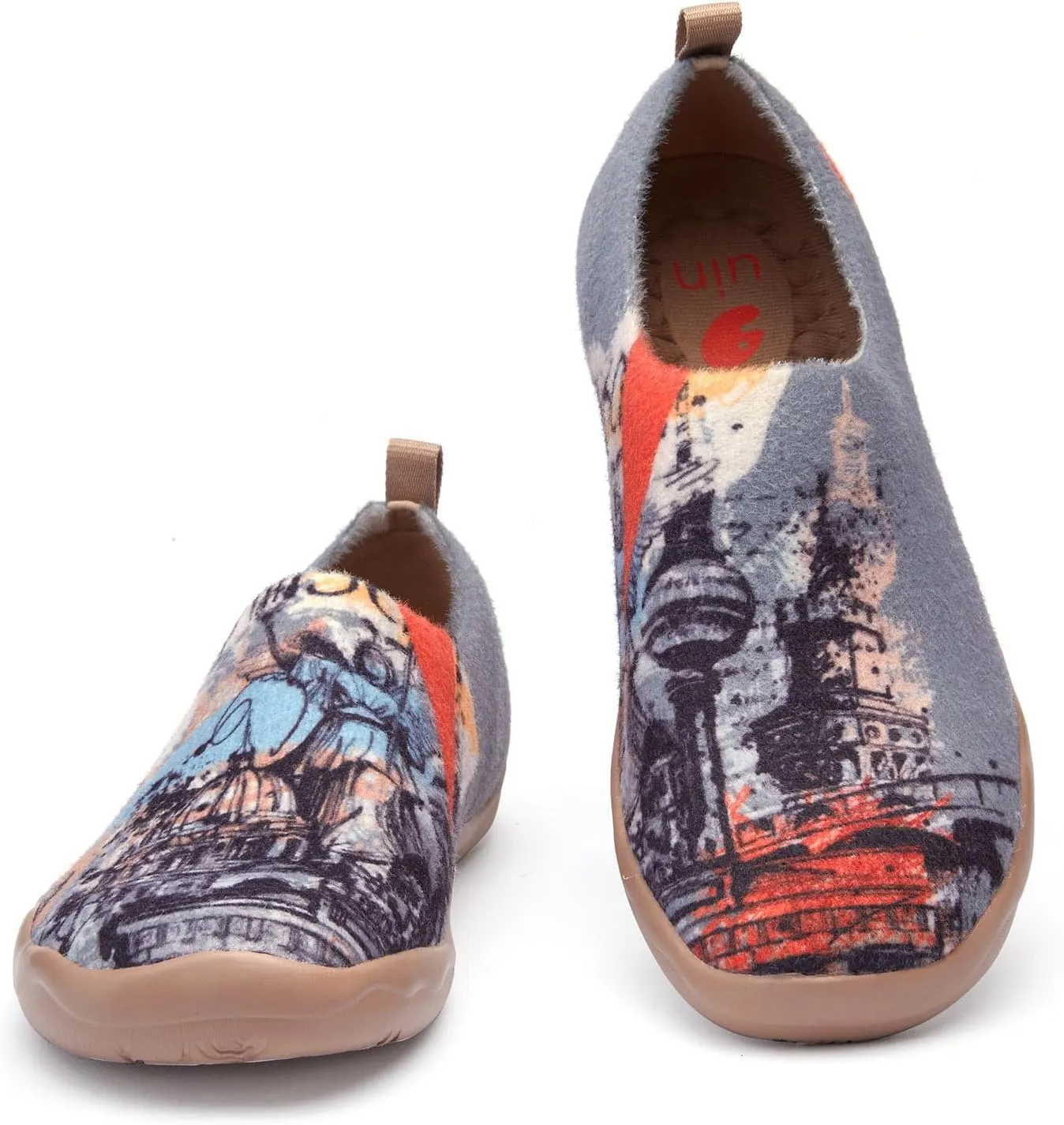 UIN Men's Art Travel Shoes Slip On Casual Wool Cozy Loafers Lightweight Comfort Fashion Sneaker Toledo Ⅰ