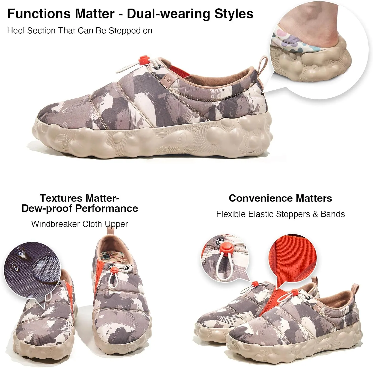UIN Men's Camping Walking Travel Shoes Casual Slip On Loafers Lightweight Art Painted Fashion Sneaker Toledo