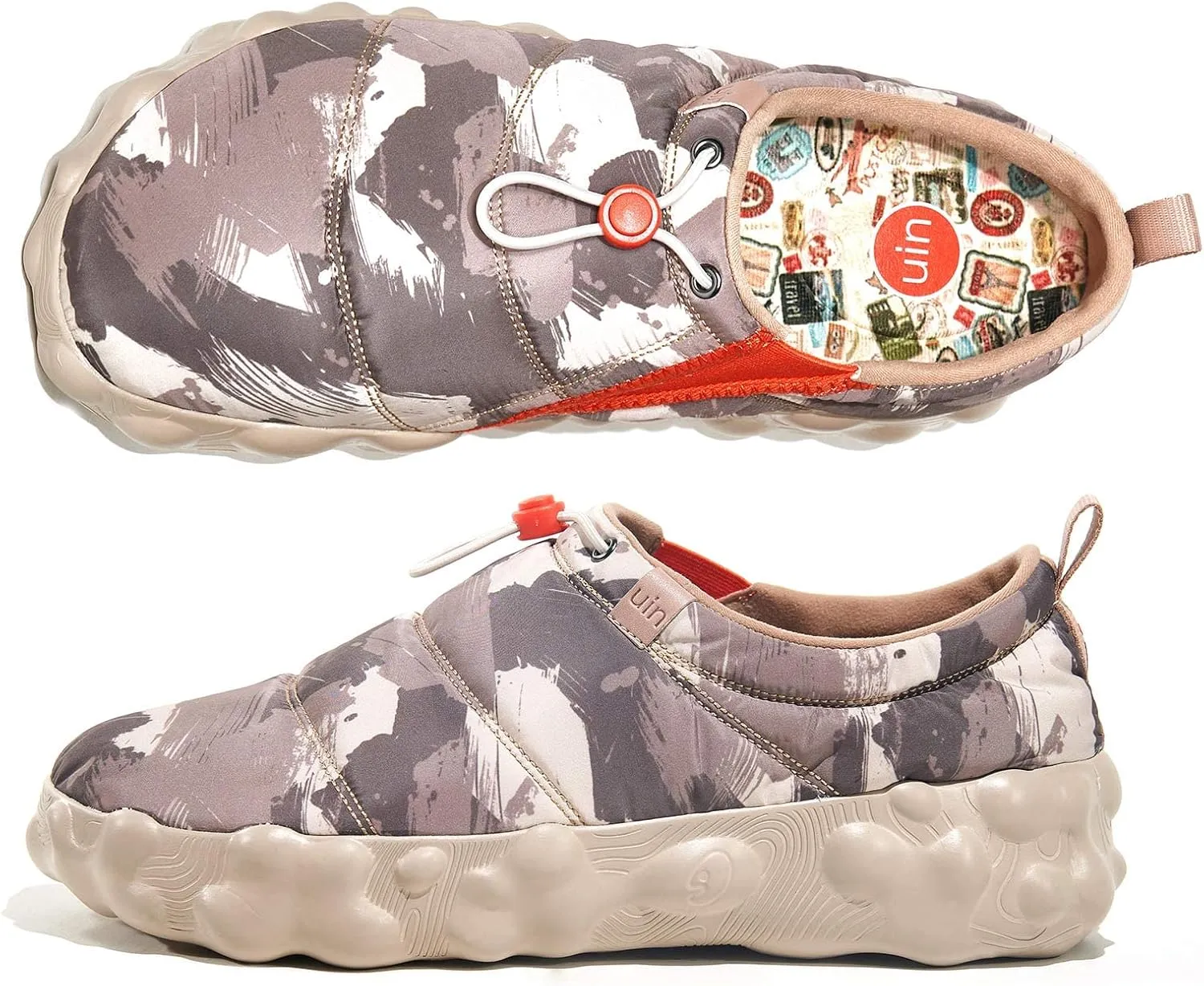 UIN Men's Camping Walking Travel Shoes Casual Slip On Loafers Lightweight Art Painted Fashion Sneaker Toledo