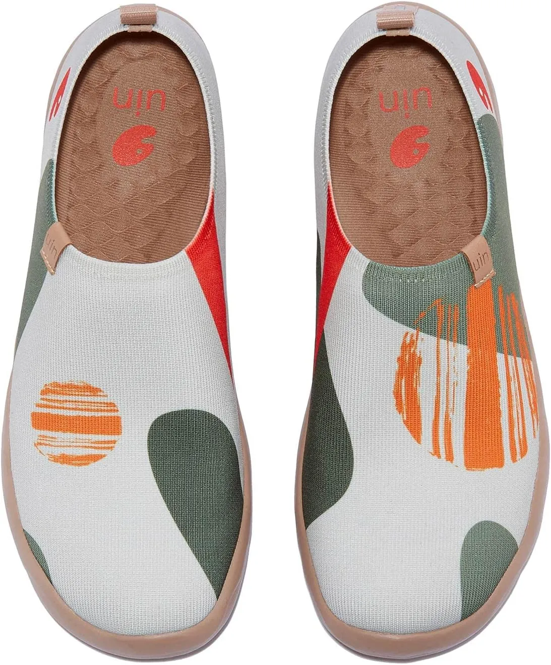 UIN Men's Loafers Painted Travel Shoes Slip On Walking Casual Lightweight Comfort Fashion Sneaker ToledoⅠColor & Geometry