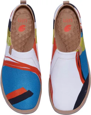 UIN Men's Loafers Painted Travel Shoes Slip On Walking Casual Lightweight Comfort Fashion Sneaker ToledoⅠColor & Geometry