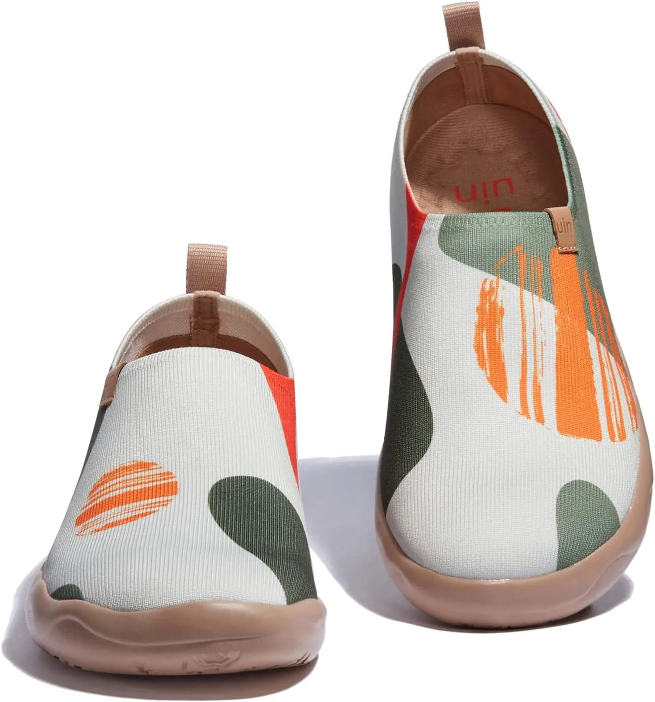 UIN Men's Loafers Painted Travel Shoes Slip On Walking Casual Lightweight Comfort Fashion Sneaker ToledoⅠColor & Geometry
