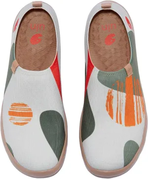 UIN Men's Loafers Painted Travel Shoes Slip On Walking Casual Lightweight Comfort Fashion Sneaker ToledoⅠColor & Geometry