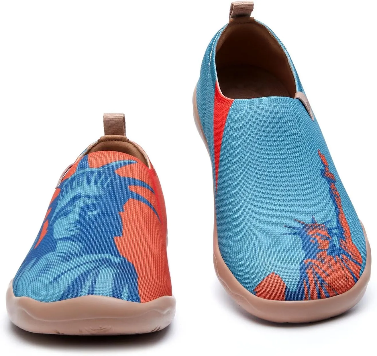 UIN Men's Loafers Painted Travel Shoes Slip Walking Shoes Casual Lightweight Comfort Fashion Sneaker Toledo Ⅰ Destination