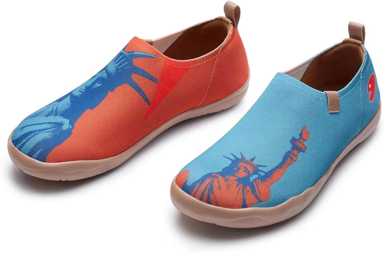 UIN Men's Loafers Painted Travel Shoes Slip Walking Shoes Casual Lightweight Comfort Fashion Sneaker Toledo Ⅰ Destination