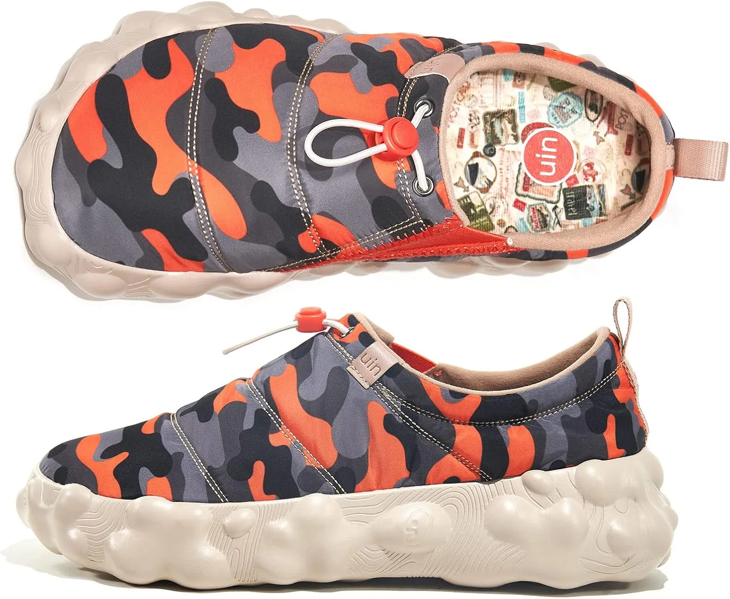 UIN Women's Camping Walking Travel Shoes Casual Slip On Loafers Lightweight Art Painted Fashion Sneaker Toledo Series