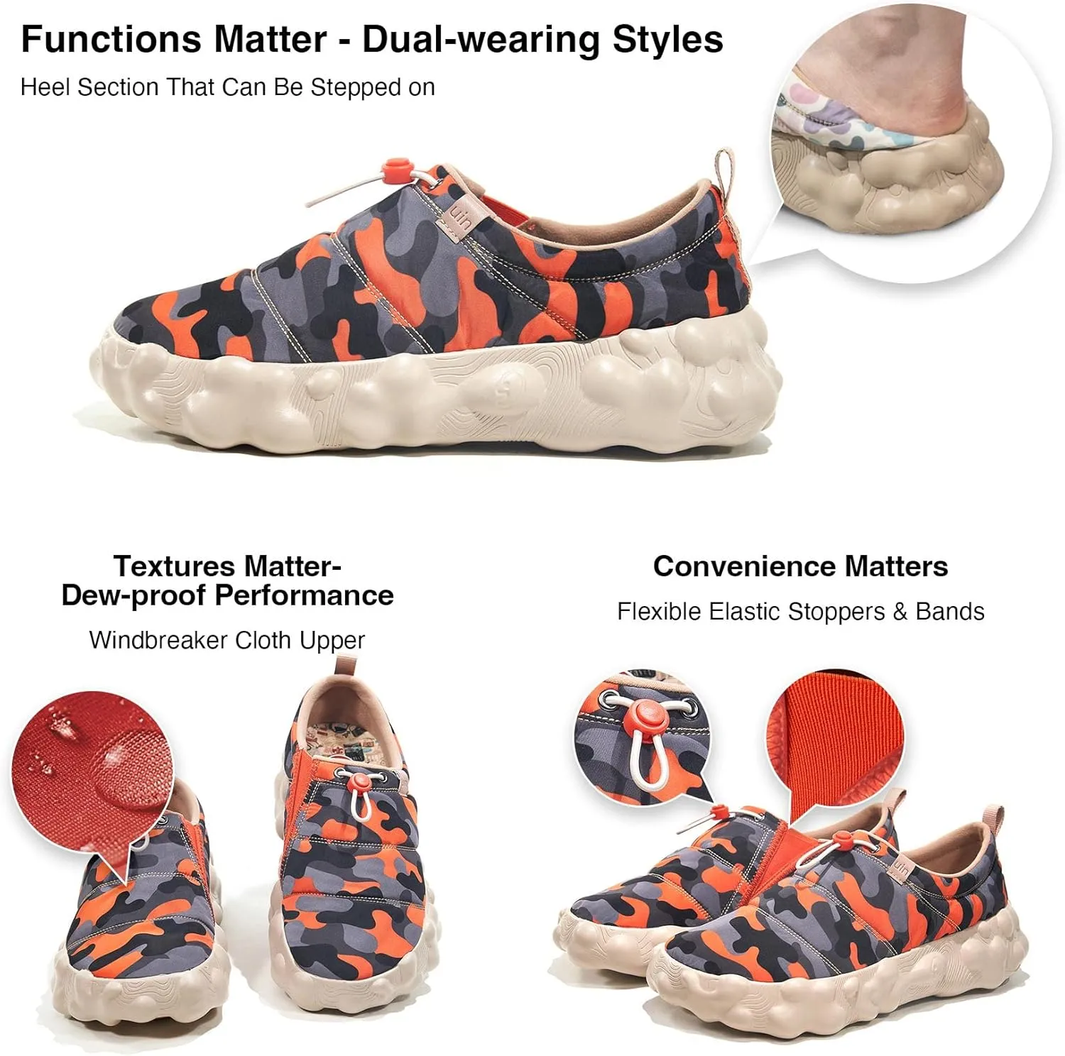 UIN Women's Camping Walking Travel Shoes Casual Slip On Loafers Lightweight Art Painted Fashion Sneaker Toledo Series