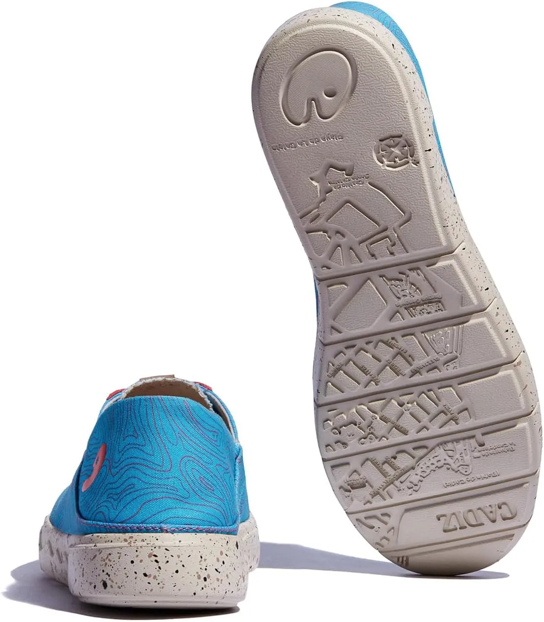 UIN Women's Fashion Sneakers Lightweight Walking Casual Slip Ons Loafers Comfortable Art Painted Travel Shoes Cadiz