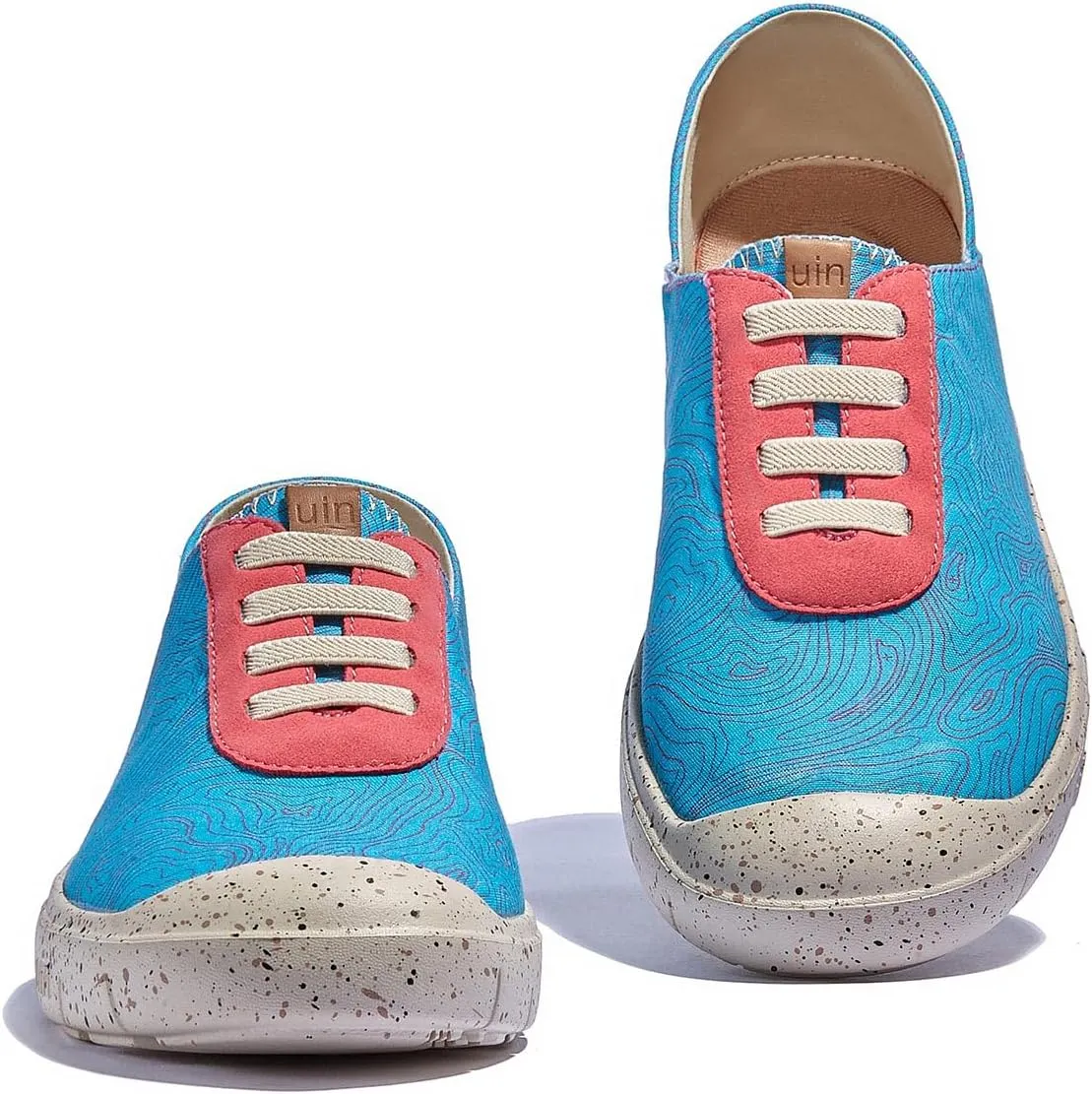 UIN Women's Fashion Sneakers Lightweight Walking Casual Slip Ons Loafers Comfortable Art Painted Travel Shoes Cadiz