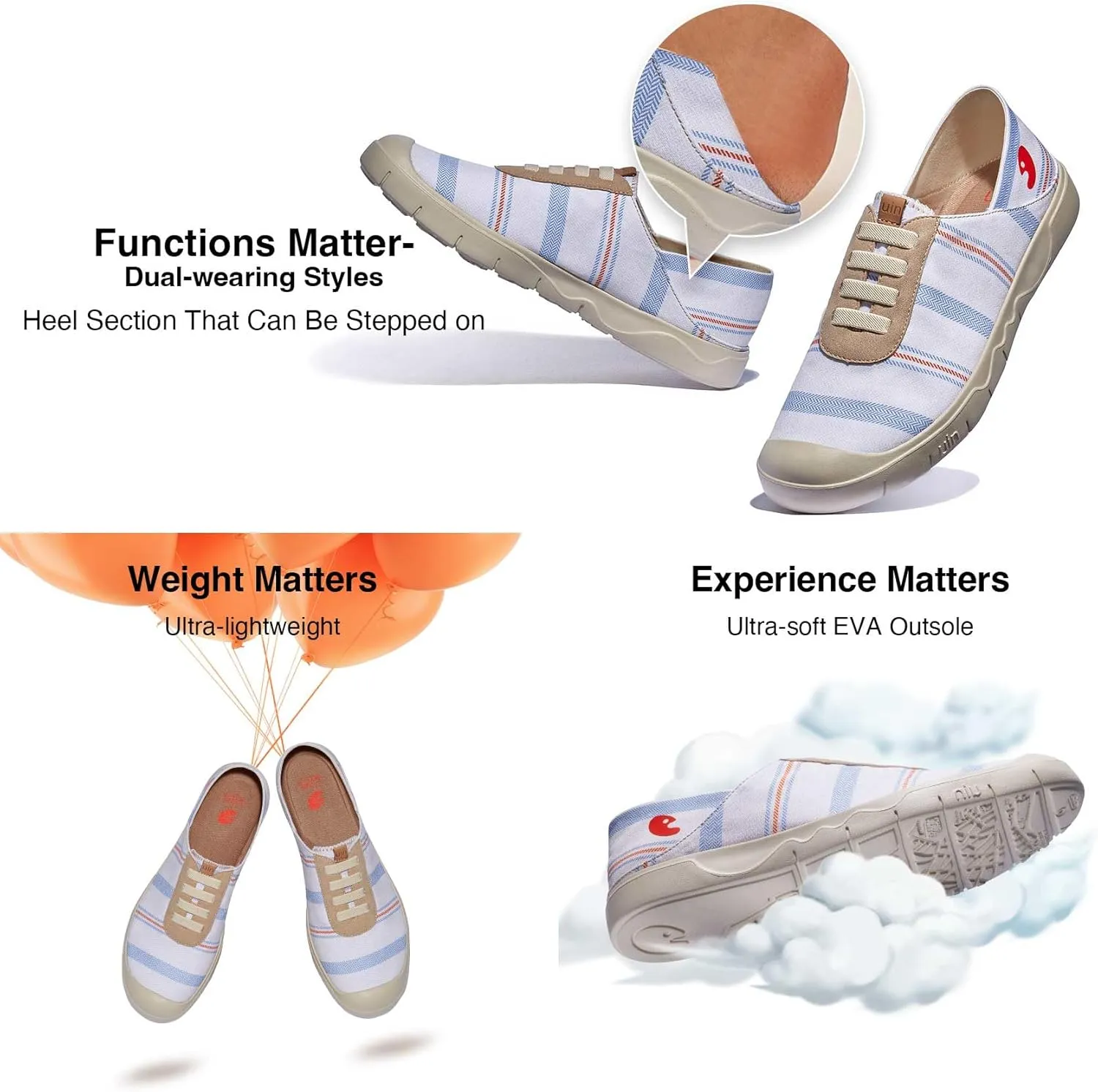 UIN Women's Fashion Sneakers Lightweight Walking Casual Slip Ons Loafers Comfortable Art Painted Travel Shoes Cadiz