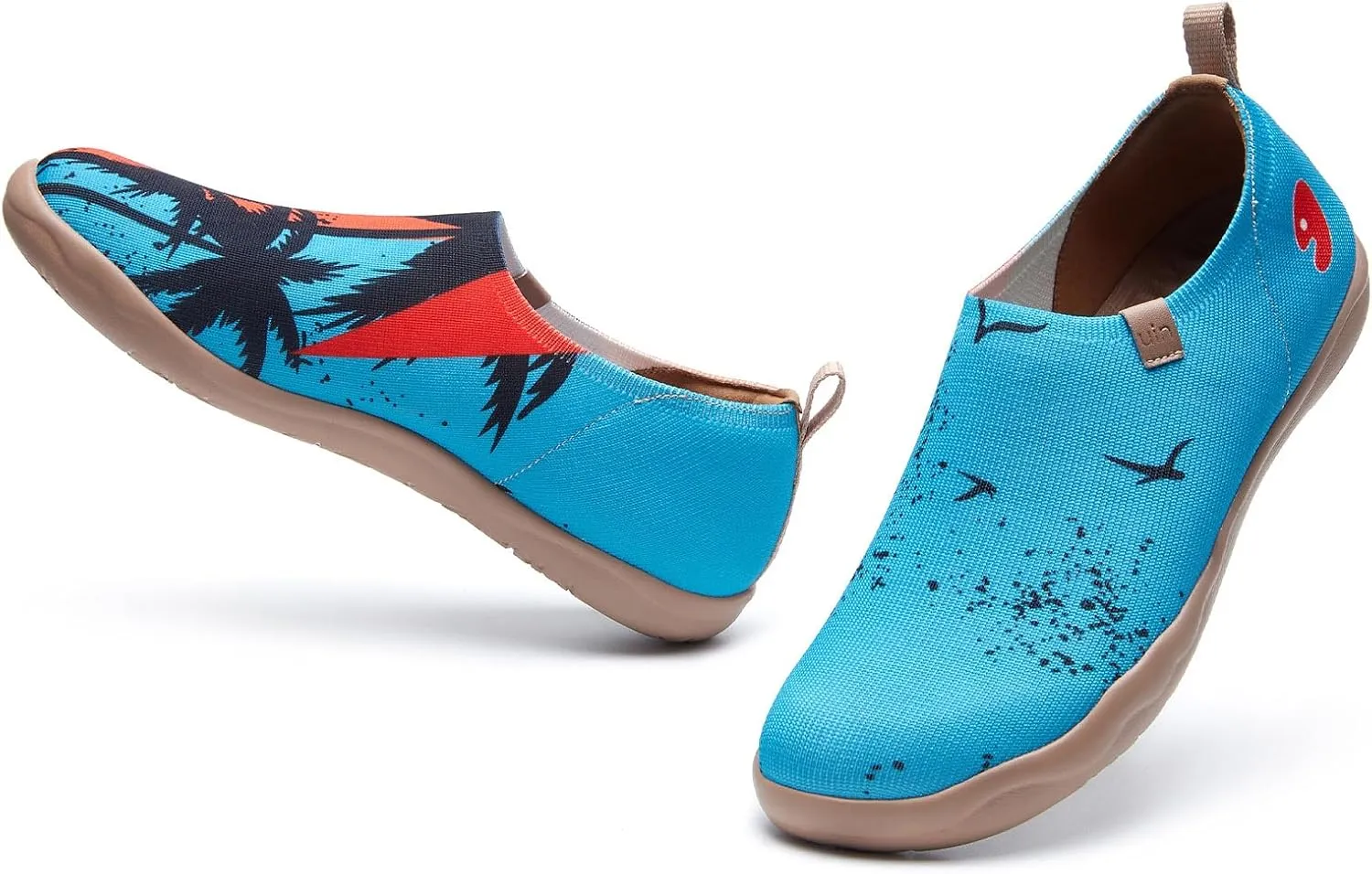 UIN Women's Knit Slip On Loafers Comfort Lightweight Fashion Sneaker Art Painted Travel Shoes Toledo Ⅰ