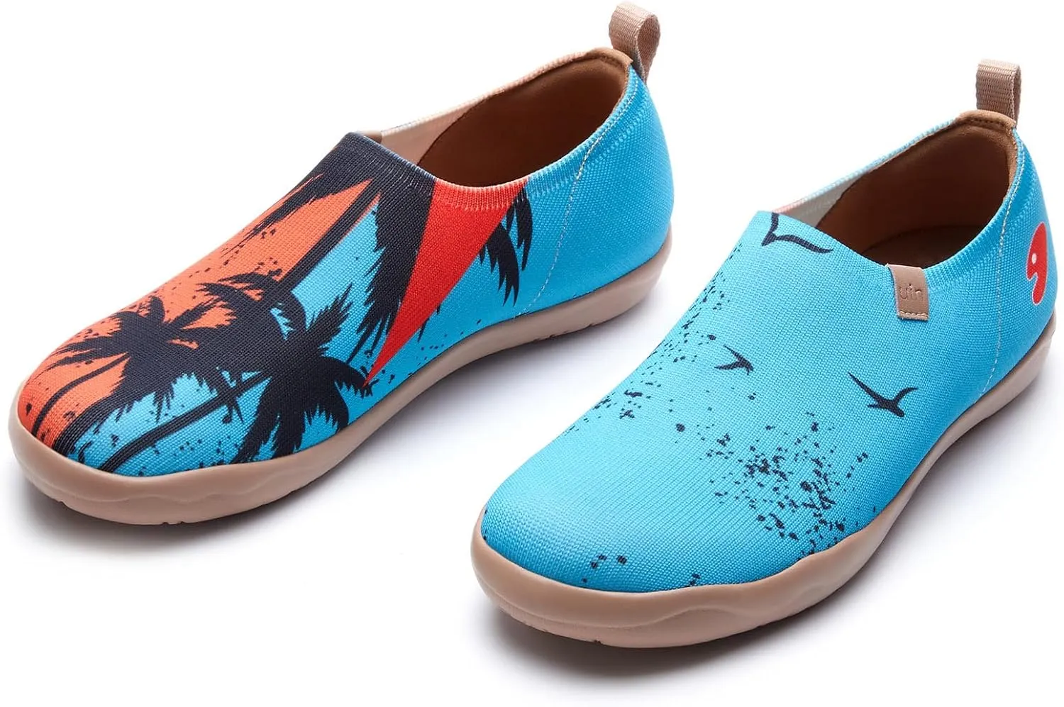 UIN Women's Knit Slip On Loafers Comfort Lightweight Fashion Sneaker Art Painted Travel Shoes Toledo Ⅰ