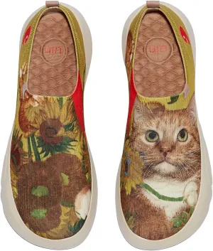 UIN x FatCatArt Collaboration Slip Ons Casual Loafers Lightweight Comfortable Sneakers Art Travel Shoes