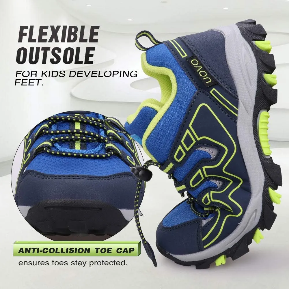 UOVO Boys Shoes Boys Sneakers Boys Tennis Running Shoes Waterproof Hiking Shoes Kids Athletic Outdoor Sneakers Slip Resistant(Little/Big Boys)