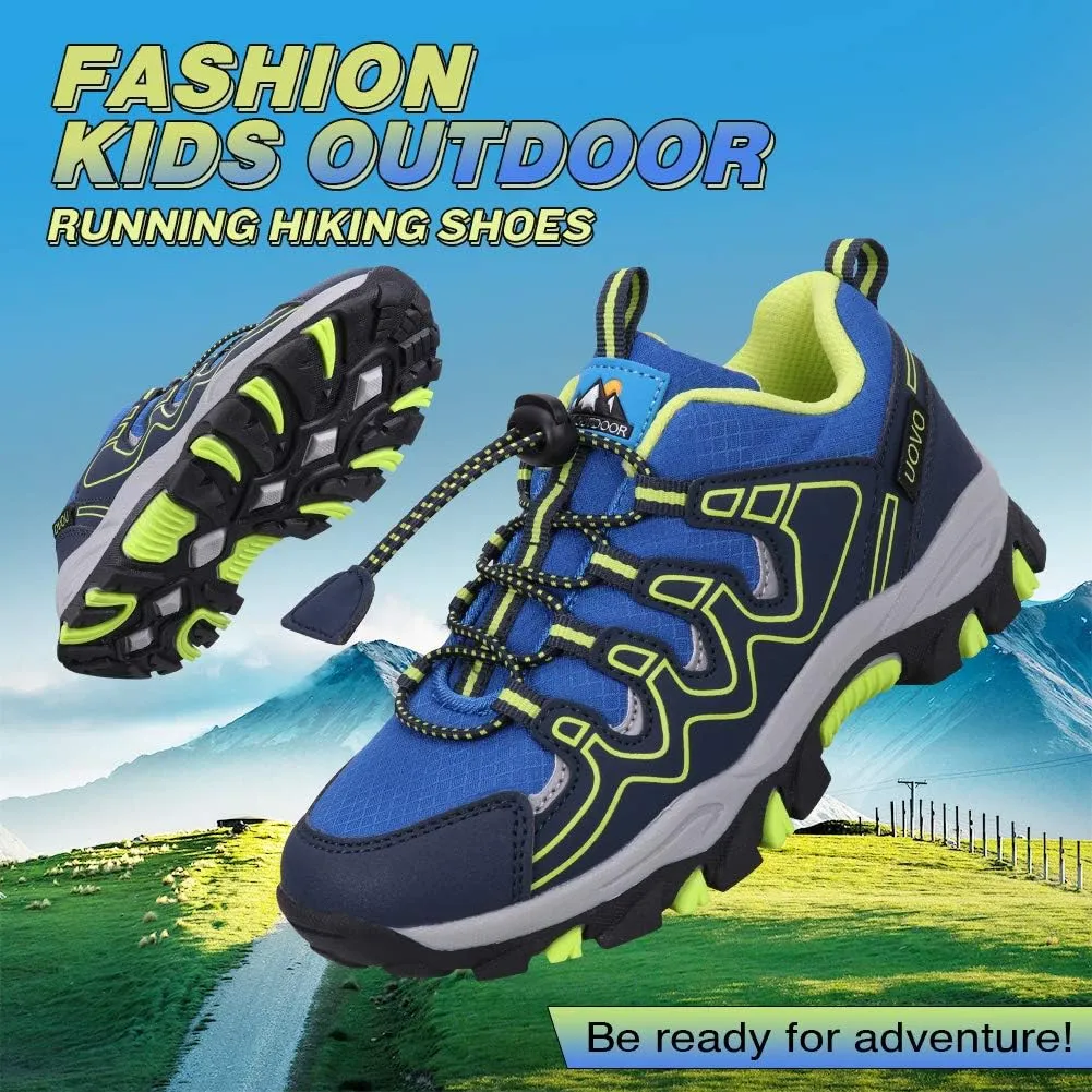 UOVO Boys Shoes Boys Sneakers Boys Tennis Running Shoes Waterproof Hiking Shoes Kids Athletic Outdoor Sneakers Slip Resistant(Little/Big Boys)