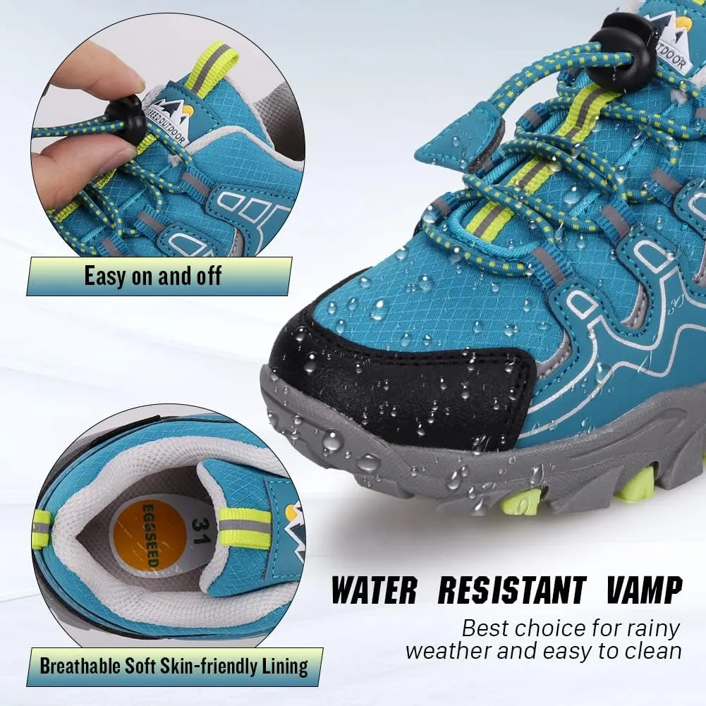 UOVO Boys Shoes Boys Sneakers Boys Tennis Running Shoes Waterproof Hiking Shoes Kids Athletic Outdoor Sneakers Slip Resistant(Little/Big Boys)