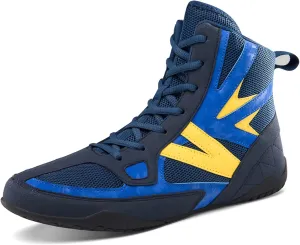 Usoway Men's Professional Boxing Shoes Non-Slip Wrestling Shoes Women's Lightweight Boxing Wrestling Training Shoes Adult Fitness Sports Shoes Fighting Weightlifting Multifunctional Shoes