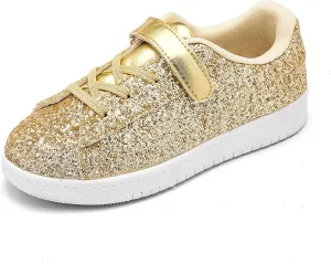 UUBARIS Girl's Glitter Tennis Sneakers - Fashion Sparkly Princess Shoes with Bling Walking Sneakers Sequin Design