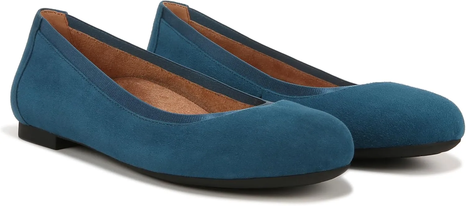 Vionic Women’s Ballet Flat Anita- Supportive Round Toe Dress Shoes That Include a Built-in Arch Support Insole That Corrects Pronation and Helps Heel Pain Relief, Plantar Fasciitis, Sizes 5-12