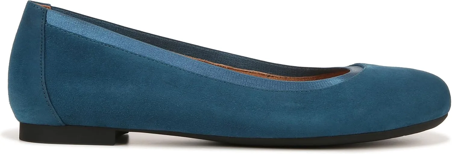 Vionic Women’s Ballet Flat Anita- Supportive Round Toe Dress Shoes That Include a Built-in Arch Support Insole That Corrects Pronation and Helps Heel Pain Relief, Plantar Fasciitis, Sizes 5-12