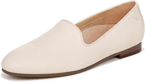 Vionic Women’s North Willa Comfort Flats- Supportive Slip-On Walking Flats with Arch Support Cream White Leather 8 Medium