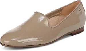 Vionic Womens North Willa Comfort Flats- Supportive Walking Shoes for Heel Pain, Plantar Fasciitis with an Arch Support Taupe Pat Leather 9 Medium