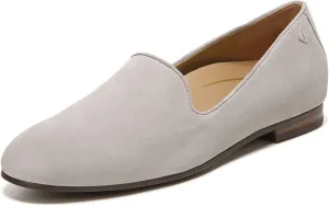 Vionic Women's North Willa Slip On Flat - Supportive Ladies Walking Shoes That Include Three-Zone Comfort with Orthotic Insole Arch Support, Dark Taupe Suede 6.5 Not Active