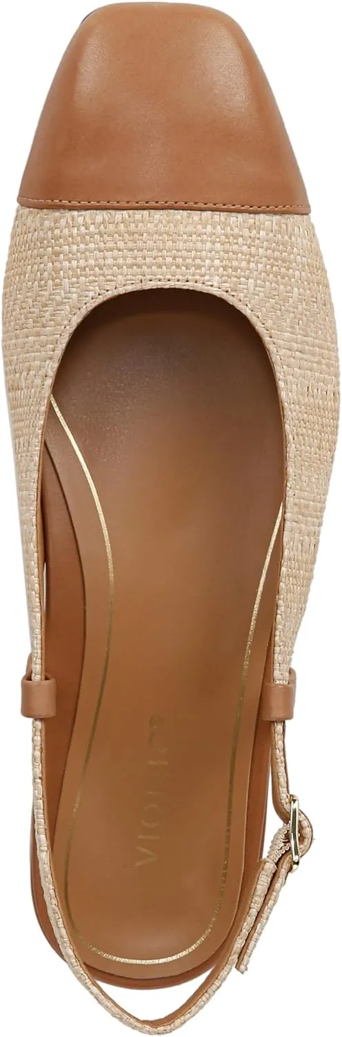 Vionic Women’s Orchid Petaluma Comfort Flats- Supportive Lightweight Slingback Flats with Arch Support Insole That Helps Correct Pronation and Alleviate Heel Pain Caused by Plantar Fasciitis, 5-12