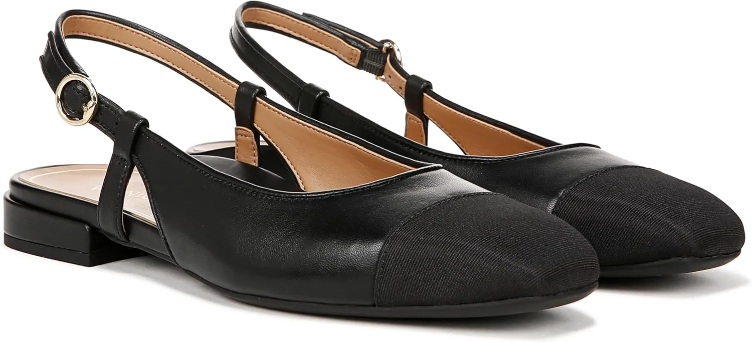 Vionic Women’s Orchid Petaluma Comfort Flats- Supportive Lightweight Slingback Flats with Arch Support Insole That Helps Correct Pronation and Alleviate Heel Pain Caused by Plantar Fasciitis, 5-12