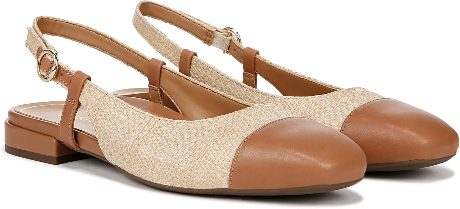Vionic Women’s Orchid Petaluma Comfort Flats- Supportive Lightweight Slingback Flats with Arch Support Insole That Helps Correct Pronation and Alleviate Heel Pain Caused by Plantar Fasciitis, 5-12