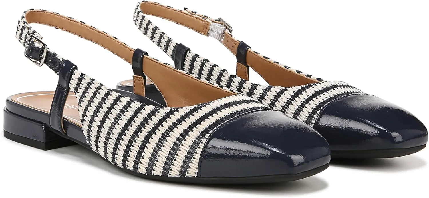 Vionic Women’s Orchid Petaluma Comfort Flats- Supportive Lightweight Slingback Flats with Arch Support Insole That Helps Correct Pronation and Alleviate Heel Pain Caused by Plantar Fasciitis, 5-12