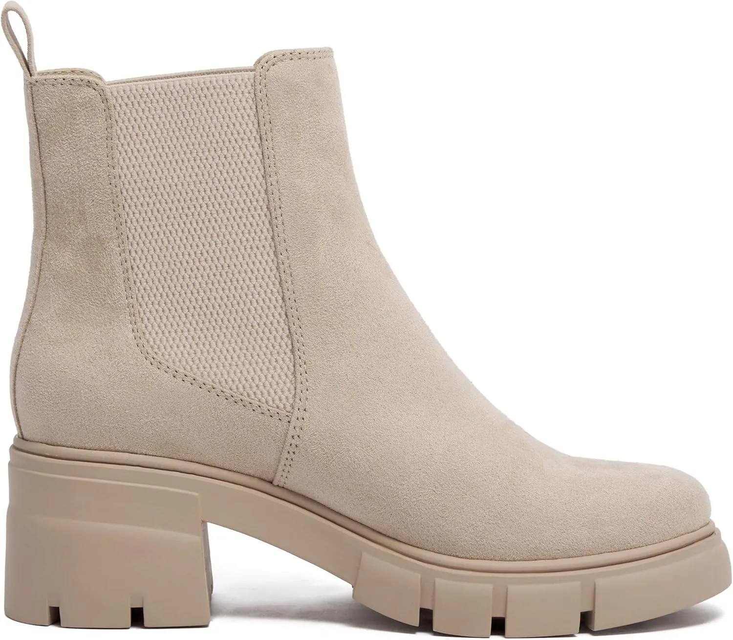vodvob Women's Chelsea Boots Elastic Fashion Platform Ankle Booties Chunky Block Heel Boots