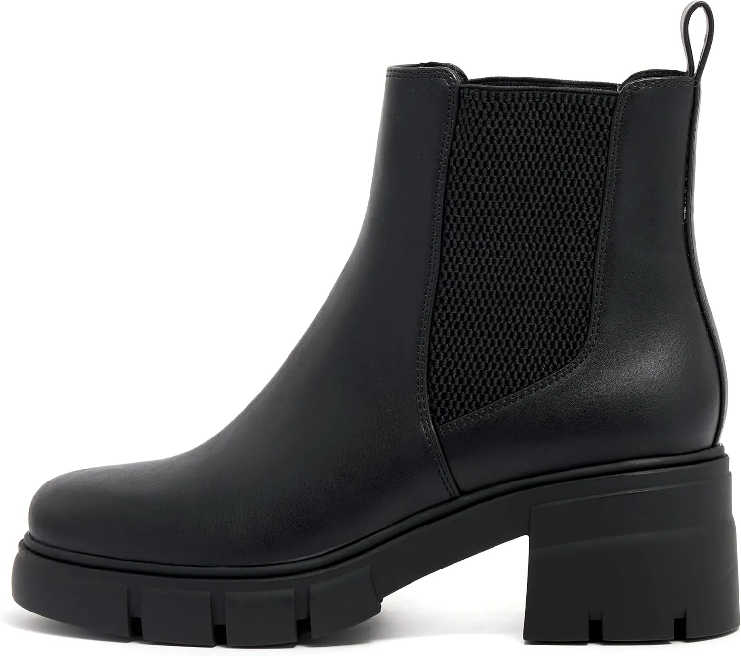vodvob Women's Chelsea Boots Elastic Fashion Platform Ankle Booties Chunky Block Heel Boots