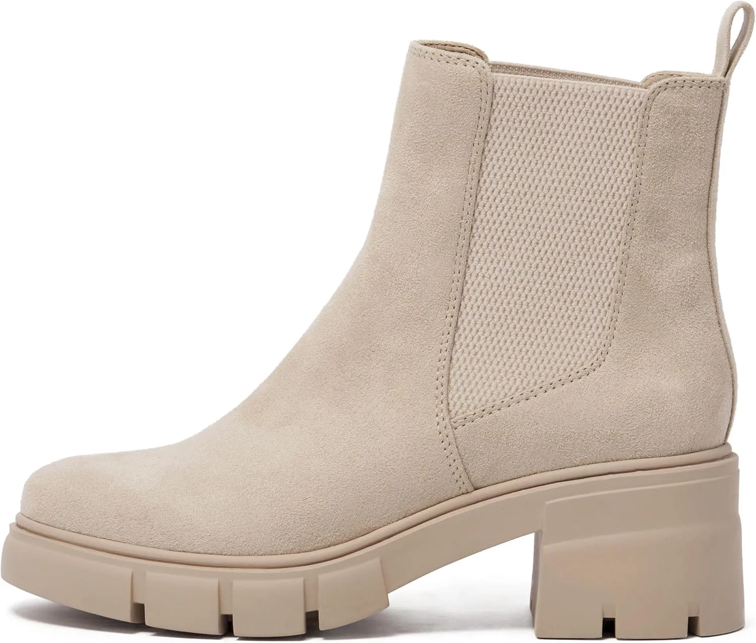 vodvob Women's Chelsea Boots Elastic Fashion Platform Ankle Booties Chunky Block Heel Boots