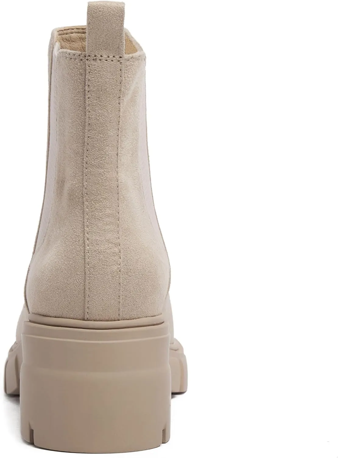 vodvob Women's Chelsea Boots Elastic Fashion Platform Ankle Booties Chunky Block Heel Boots