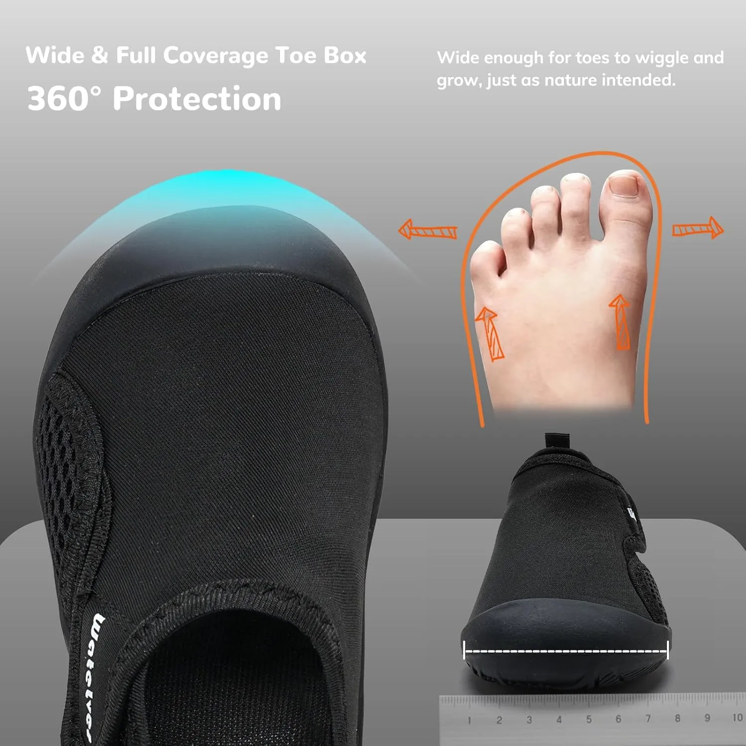 WateLves Wide Toddler Water Shoes Kids Quick Dry Barefoot Shoes Girls Boys Aqua Athletic Sneakers for Beach Hiking Swim Kayak Sport Accessories, Camping Essentials