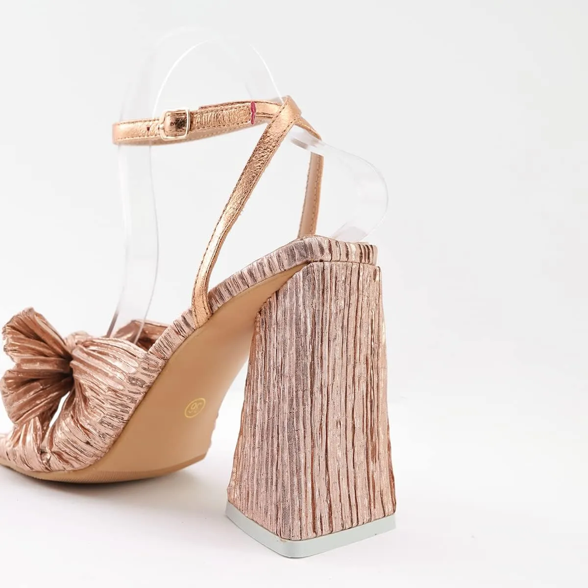 WENJIAZHIZHI Womens Bow-Knot Heeled Sandals Dress Pumps Shoes for Women Chunky Block Heels Dressy Summer Sexy Wedding Party