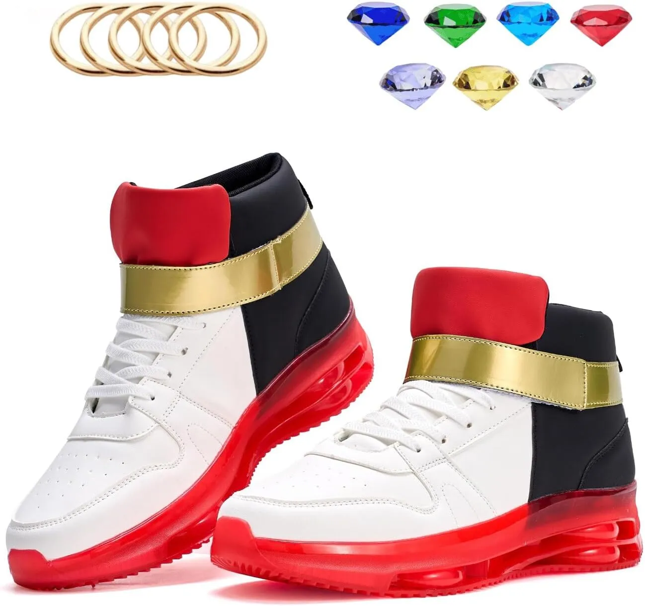 White Black Sneakers for Men Women Walking Fashion Shoes