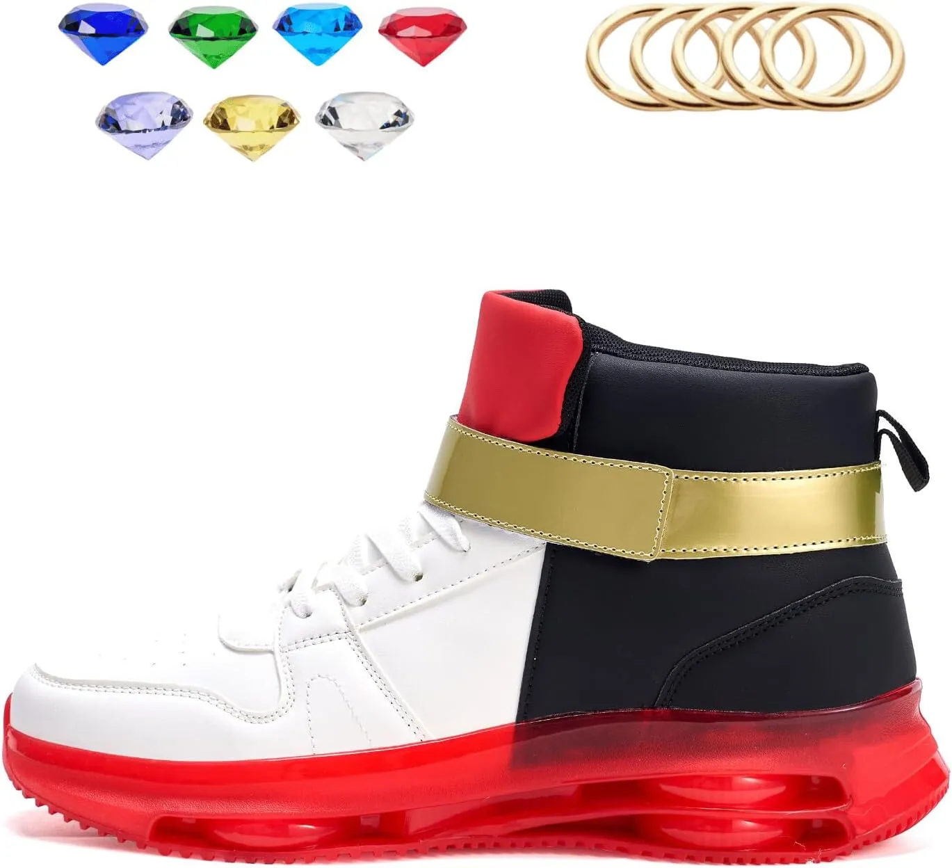 White Black Sneakers for Men Women Walking Fashion Shoes