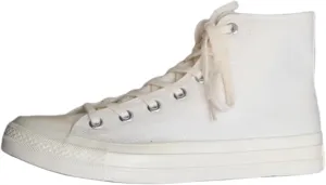White Canvas Sneakers for Women – Classic 1970s Style Ulzzang High Top & Low Top Shoes, Breathable Korean Summer Streetwear