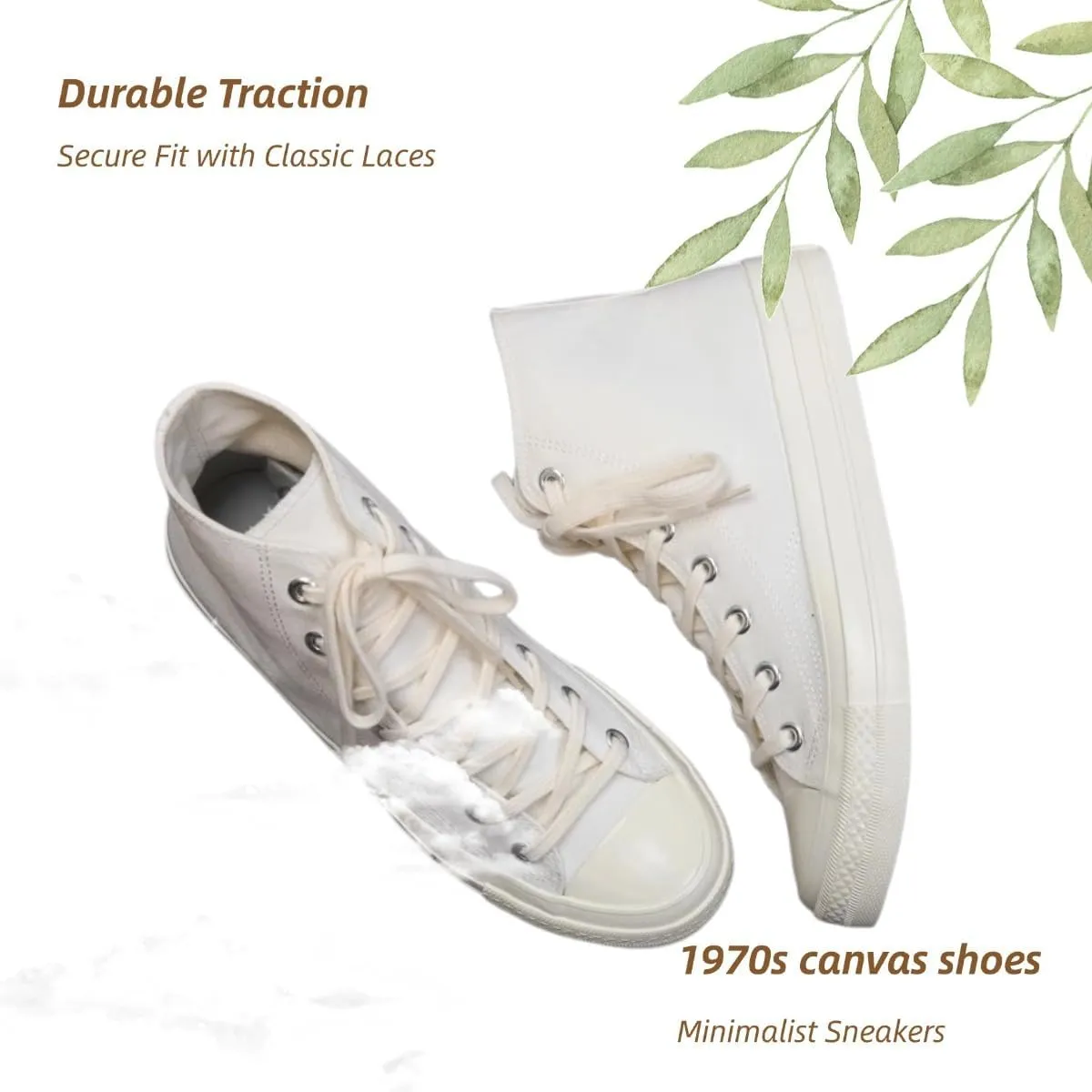 White Canvas Sneakers for Women – Classic 1970s Style Ulzzang High Top & Low Top Shoes, Breathable Korean Summer Streetwear