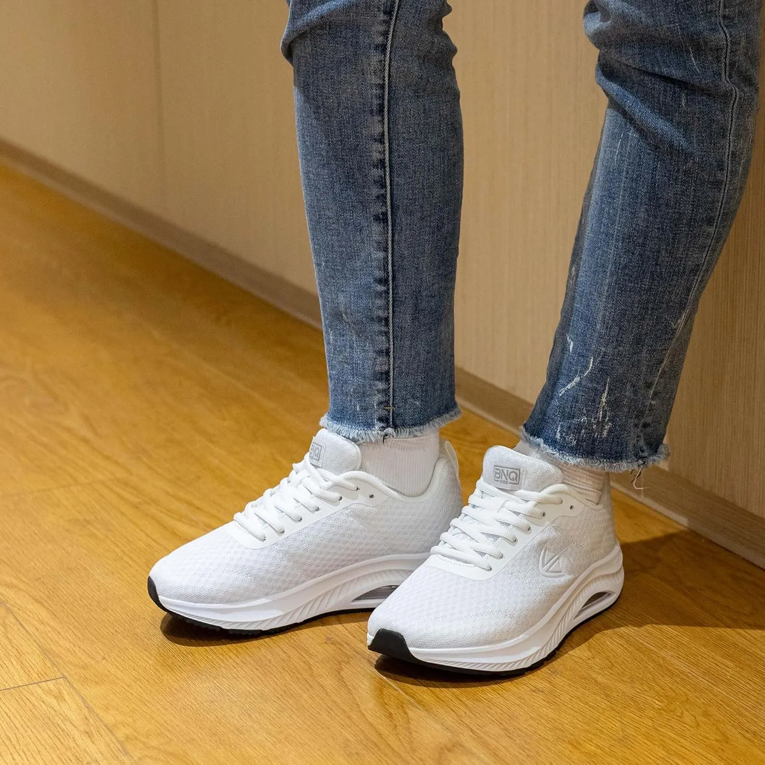 Wide Toe Box Shoes Women Walking Shoes with Arch Support Comfortable Wide Width Air Tennis Sneakers for Plantar Fasciitis Relief US 6-11