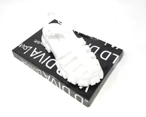 Wild Diva Women's Caged Chunky Heel Caged Jelly Sandals Paree-01