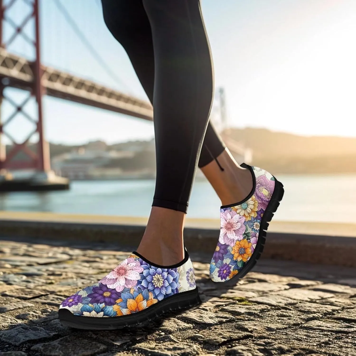 Women Fashion Art Painted Walking Sneaker Lightweight Travel Shoes